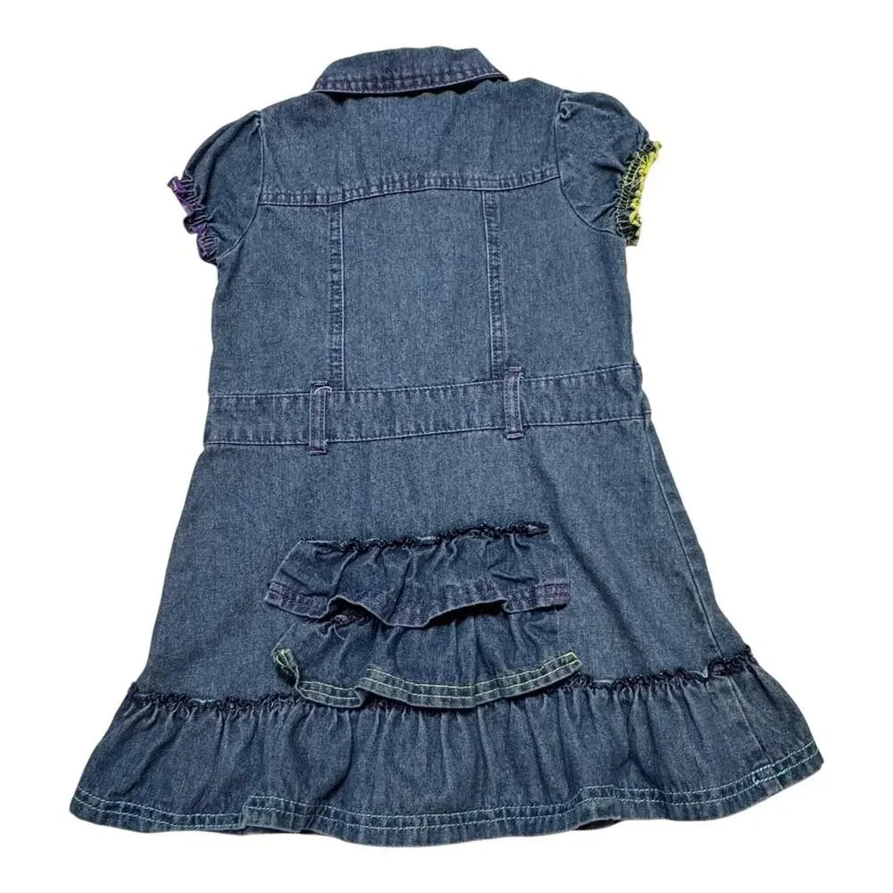 Carter's Embroidered Flower Denim Dress 5